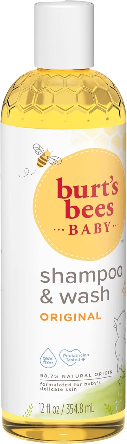 Burt's Bees Baby Shampoo & Wash, Tear Free Soap, Baby Care, Original,12 Ounce (Pack of 3) Halalzen