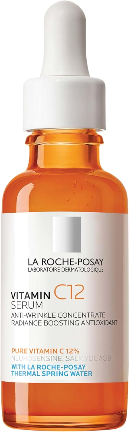 La Roche-Posay Pure Vitamin C12 Serum, Anti-Wrinkle Radiance Restoring Face Serum, 12% Pure Vitamin C, Salicylic Acid, Neurosensine, For Sensitive Skin, 30ml