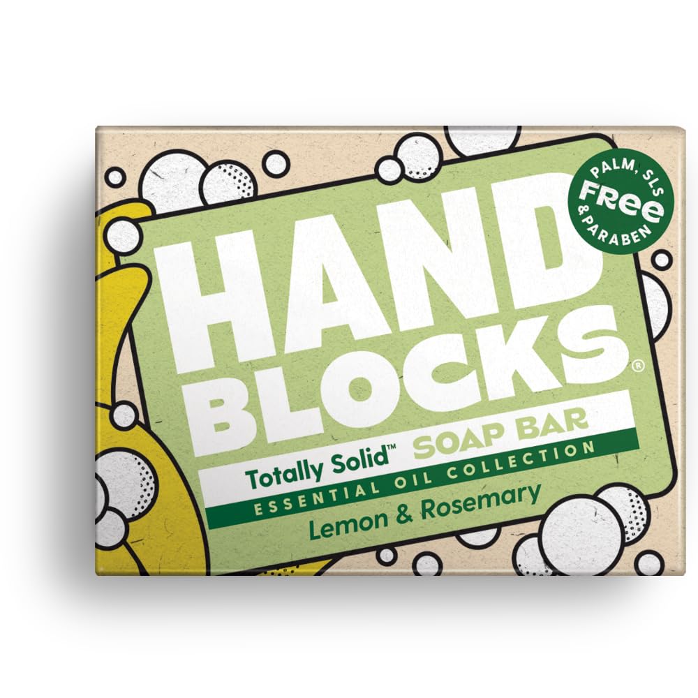 Hand Blocks: Cedarwrood & Eucalyptus (6 Pack) - Cold Processed Natural Soap Bars - Plastic, Palm, SLS, SLES & Paraben Free Halalzen
