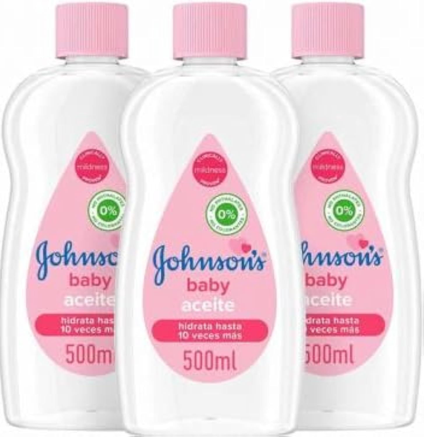 Johnson's Baby Baby Oil, Pink, 500 ml (Pack of 2) Halalzen