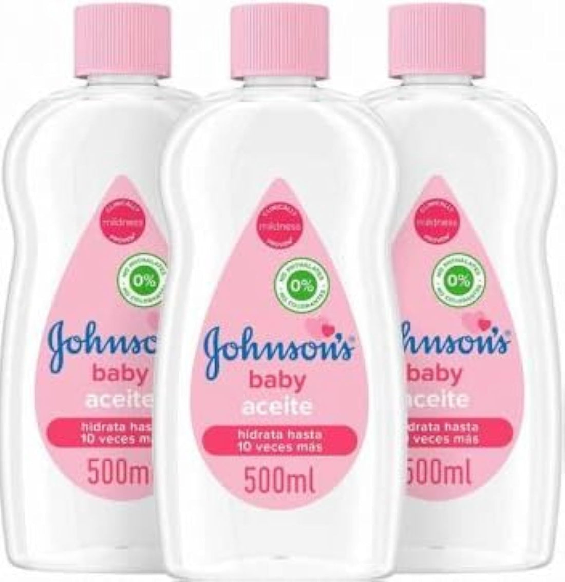 Johnson's Baby Baby Oil, Pink, 500 ml (Pack of 2) Halalzen
