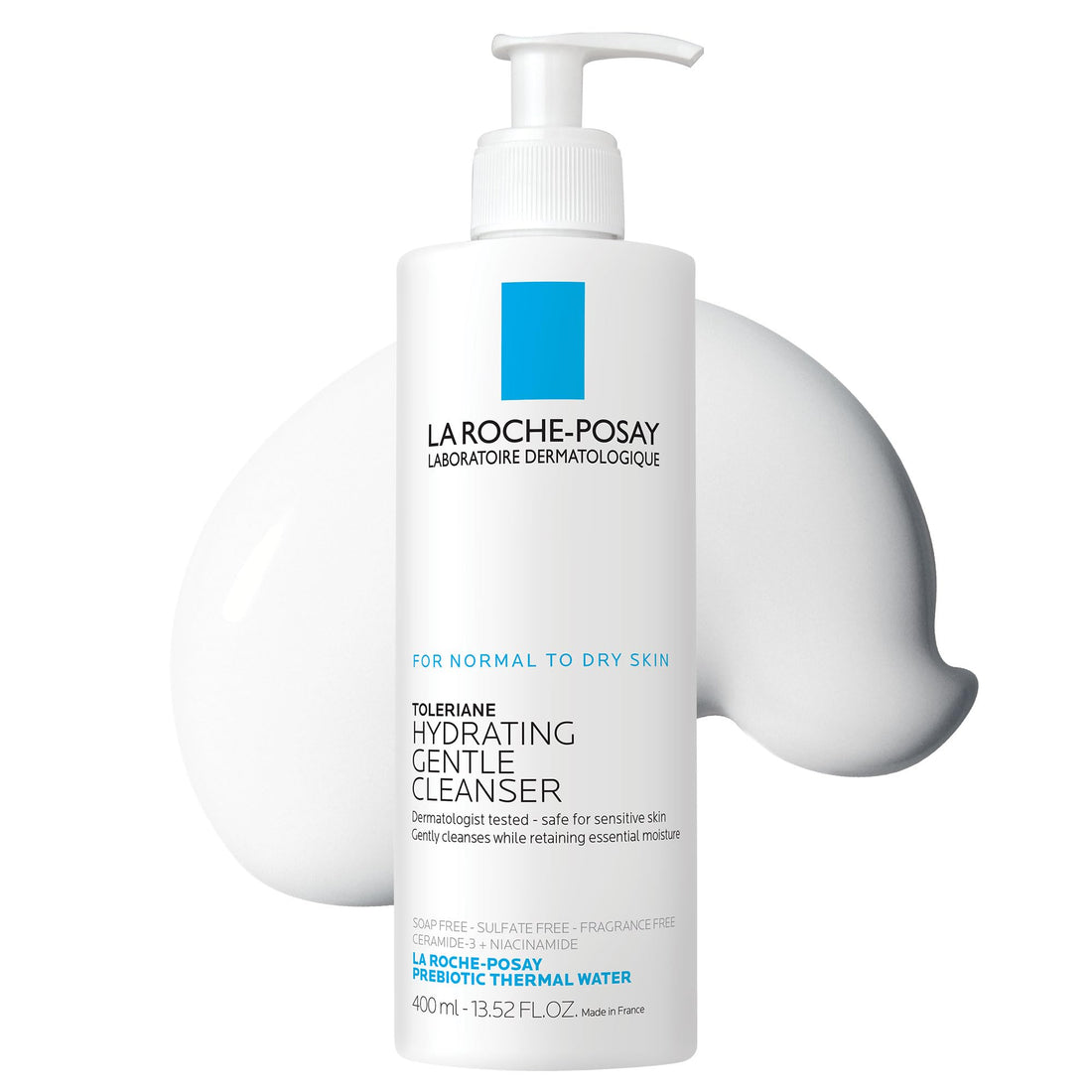 La Roche-Posay Toleriane Hydrating Gentle Face Cleanser, Hydrating Facial Cleanser With Niacinamide + Ceramides, Daily Face Wash For Dry Skin To Normal Skin, Sensitive Skin Tested, Fragrance Free