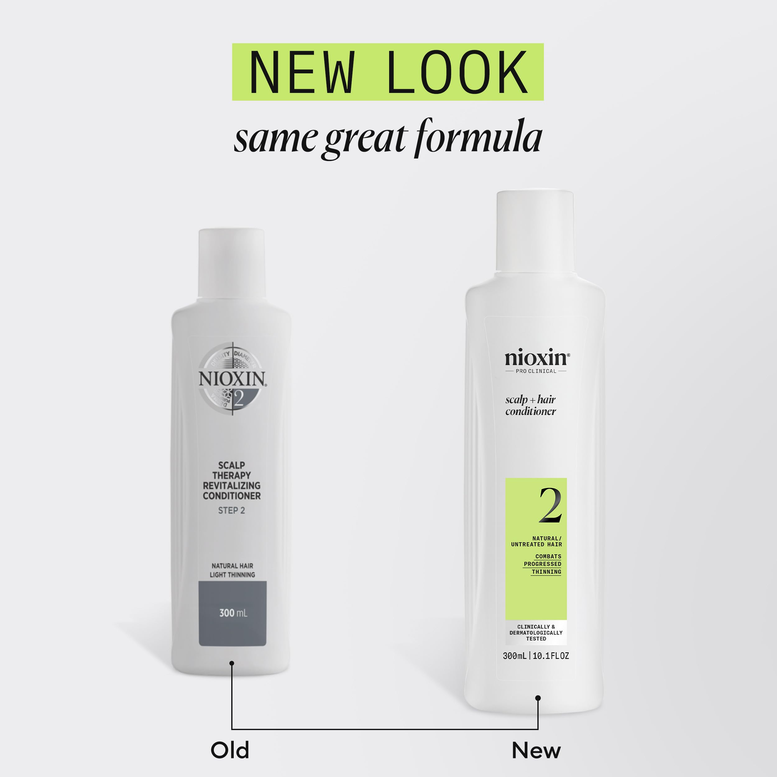 Nioxin System 2 - Hair Thickening System For Natural Hair with Progressed Thinning - Biotin & Niacinamide - Shampoo, Conditioner, Serum