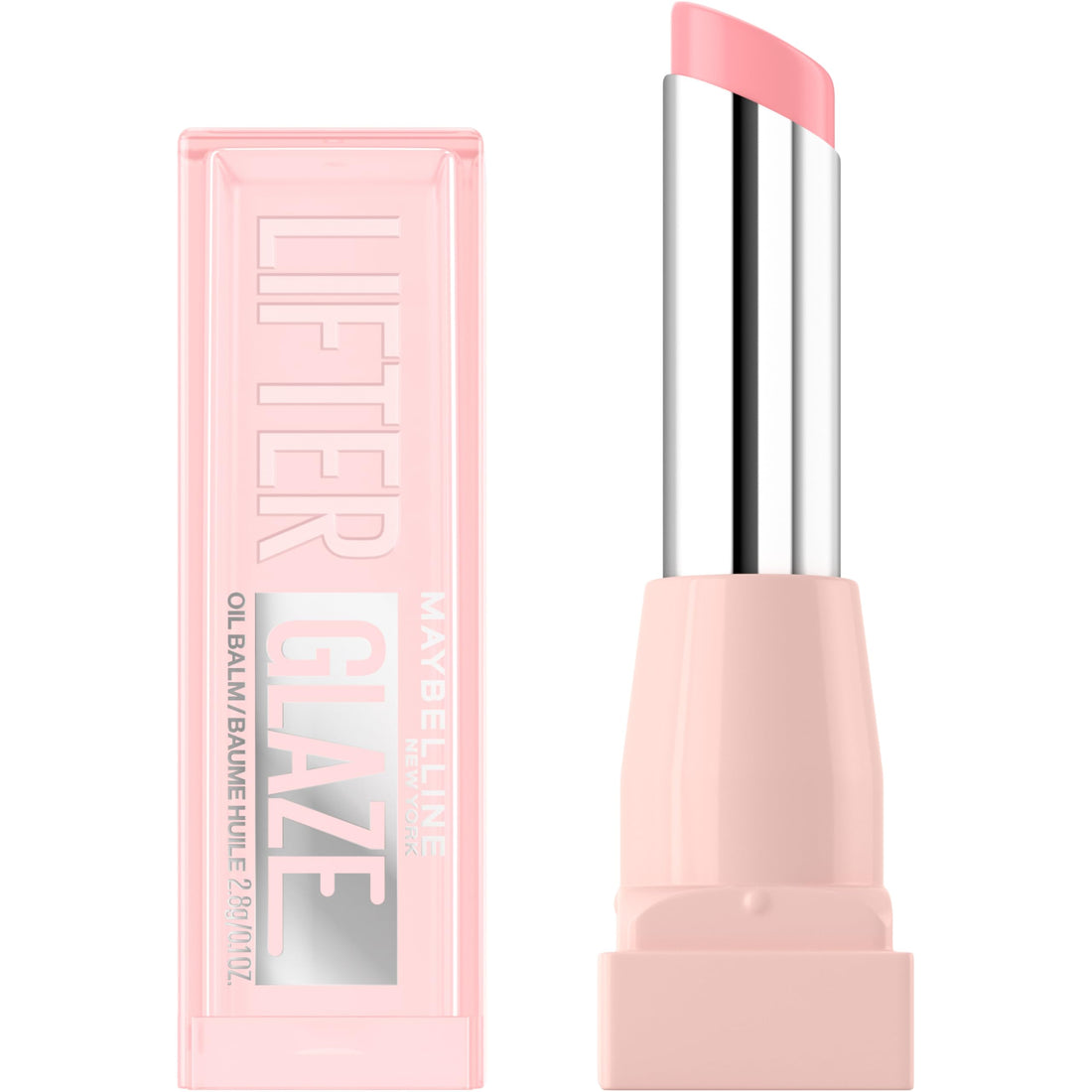 MAYBELLINE Lifter Glaze Oil Balm with Hyaluronic Acid and Hydrating Oil Blend, Lip Balm with 24HRs of Smooth, Moisturizing Shine, Pink Drip (Sheer Baby Pink) Halalzen