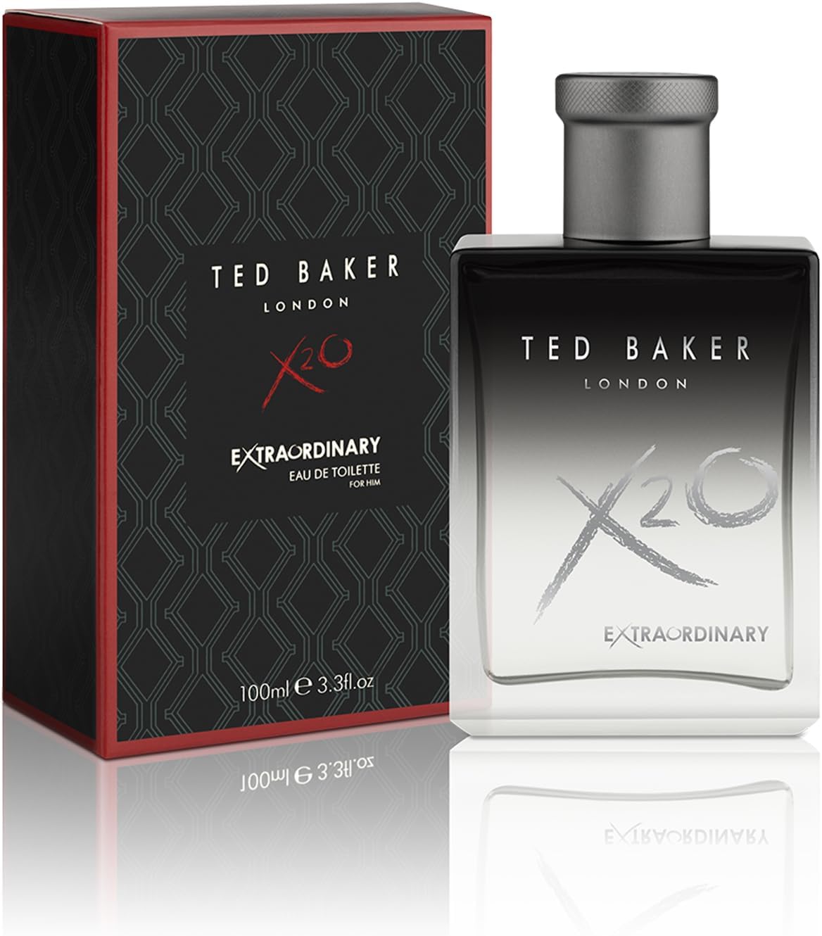Ted Baker X20 Extraordinary Men’s Eau de Toilette, Oriental Spicy Fragrance with Tangerine, Cardamom, Lavender, Amber Long Lasting Masculine Scent For Him 100ml