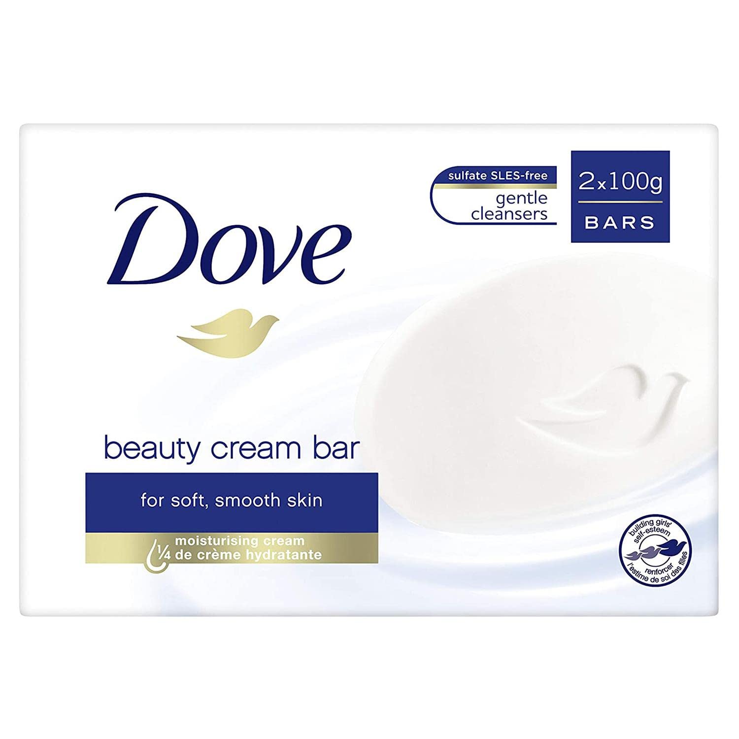 Dove Original Beauty Bar Soap with ¼ Moisturising Cream for Softer, Smoother, Healthier-Looking Skin 4x 90 g Halalzen