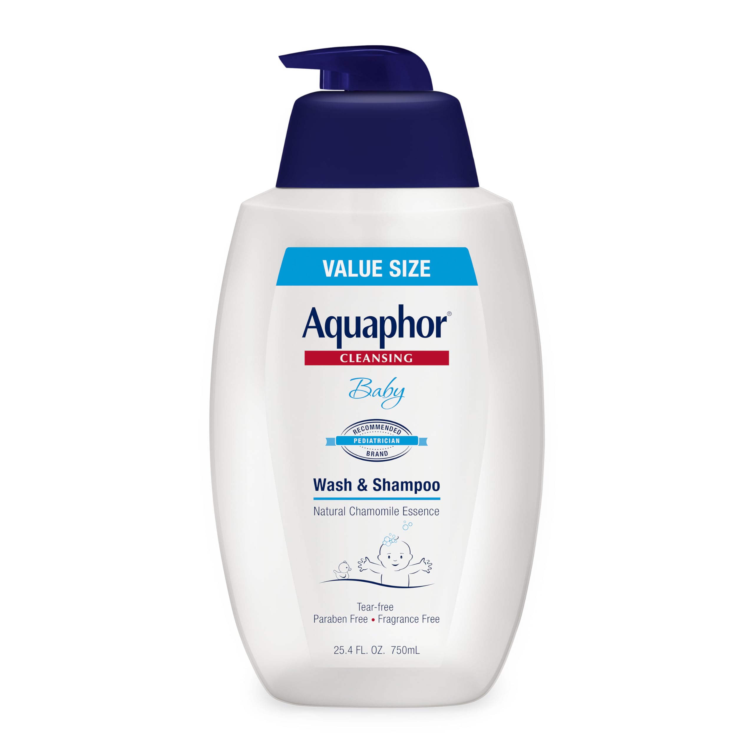 Aquaphor Baby Wash and Shampoo, Unscented Baby Shampoo and Wash, 25.4 Fl Oz Pump Bottle Halalzen