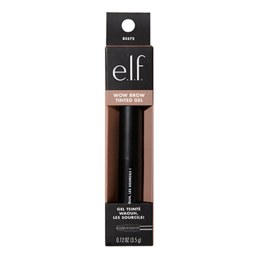 e.l.f. Wow Brow Gel, Volumizing, Buildable, Wax-Gel Hybrid, Creates Full, Voluminous-Looking Brows, Locks Brow Hairs In Place, Taupe, Fiber-Infused 3.5g