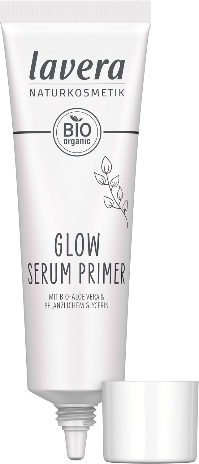 lavera Glow Serum Primer - gently melts into the skin - radiant, well-groomed appearance - naturally radiant glow - vegan - natural cosmetics - 30 ml Halalzen