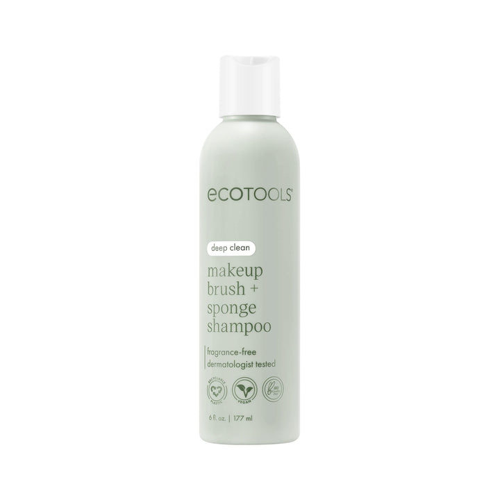 EcoTools Makeup Brush and Sponge Shampoo, Removes Makeup, Dirt, & Impurities From Makeup Brushes & Makeup Blending Sponges, Fragrance-Free, Vegan, & Cruelty-Free, 6 fl.oz./ 177 ml, 1 Count Halalzen