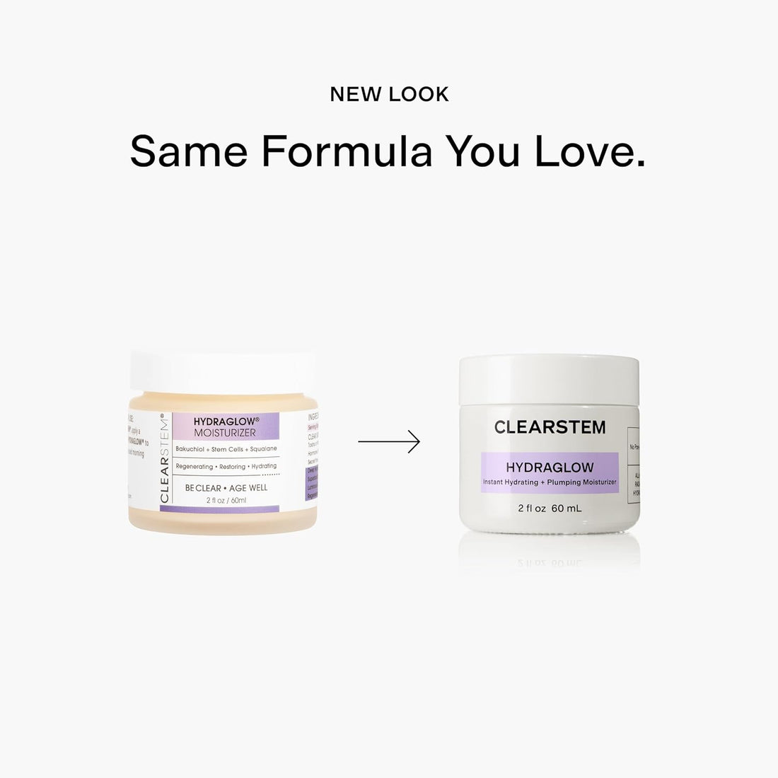 CLEARSTEM - HYDRAGLOW Stem Cell Moisturizer - Bakuchiol + Squalene - Youthful Skin Face Moisturizer - All Skin Types - Facial Skin Care Products - Gluten Free, Cruelty Free - 2 fl oz / 60ml Halalzen