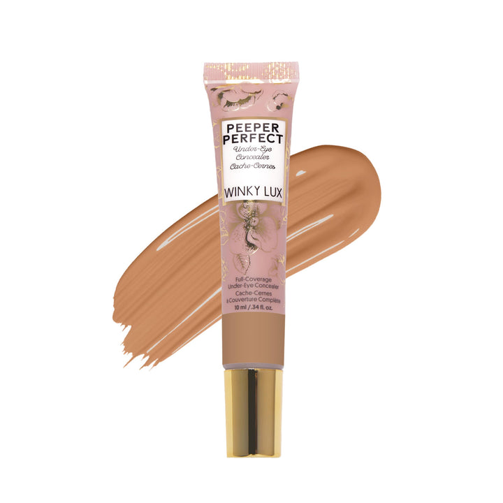 Winky Lux Peeper Perfect Under Eye Concealer, Makeup & Eye Brightener, Full Coverage Concealer for Dark Circles, Color Corrector & Eye Primer With Collagen, Hyaluronic Acid & Vitamin E (Neutral Beige)
