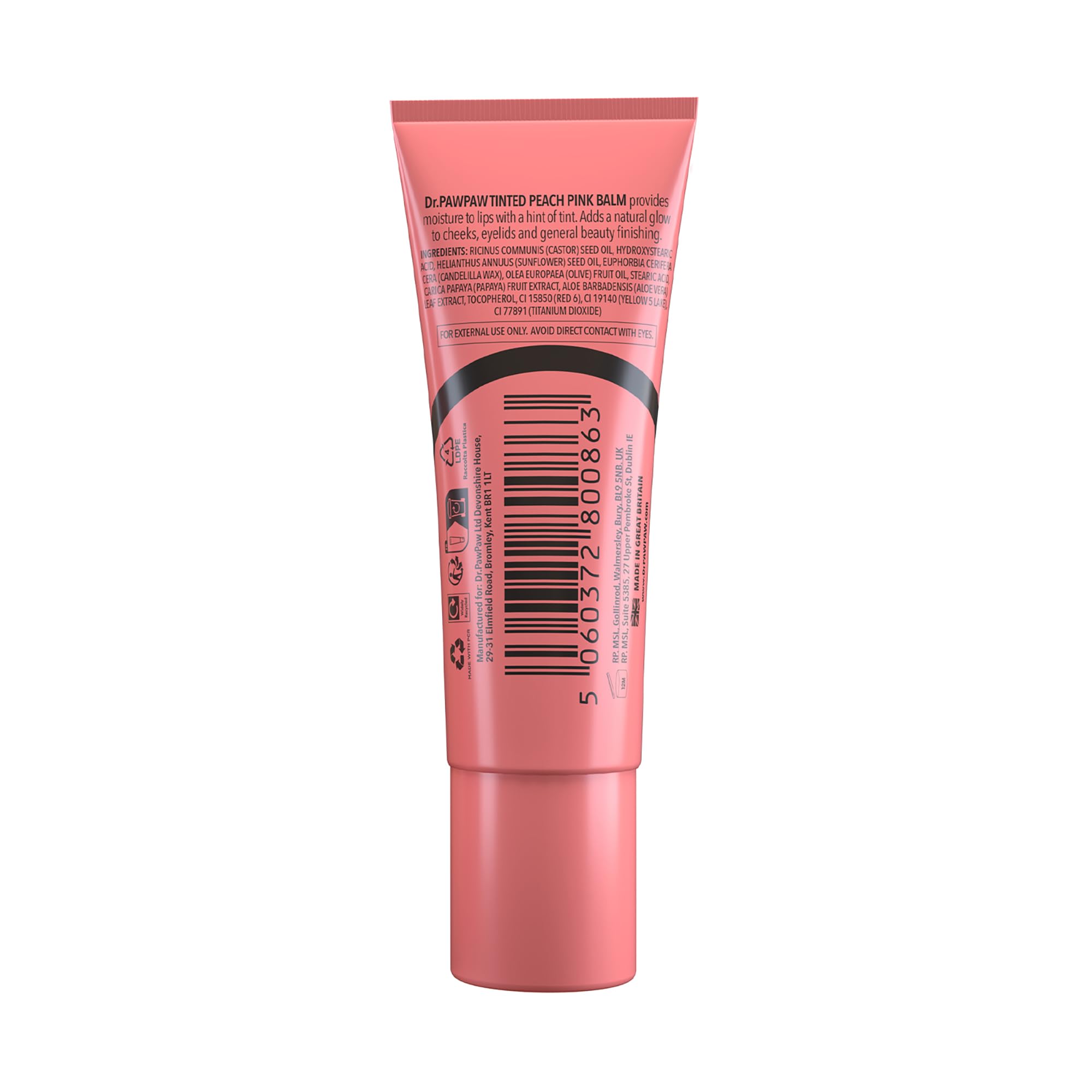 Dr.PAWPAW Overnight Lip Mask 10ml, Natural Hydrating Lip Treatment with Pawpaw Aloe Vera Olive Oil and Peptides, Vegan Balm to Smooth and Plump Lips Overnight Halalzen