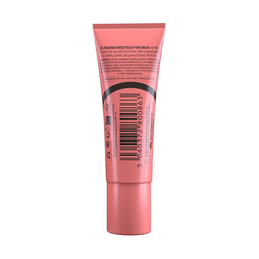 Dr.PAWPAW Overnight Lip Mask 10ml, Natural Hydrating Lip Treatment with Pawpaw Aloe Vera Olive Oil and Peptides, Vegan Balm to Smooth and Plump Lips Overnight Halalzen