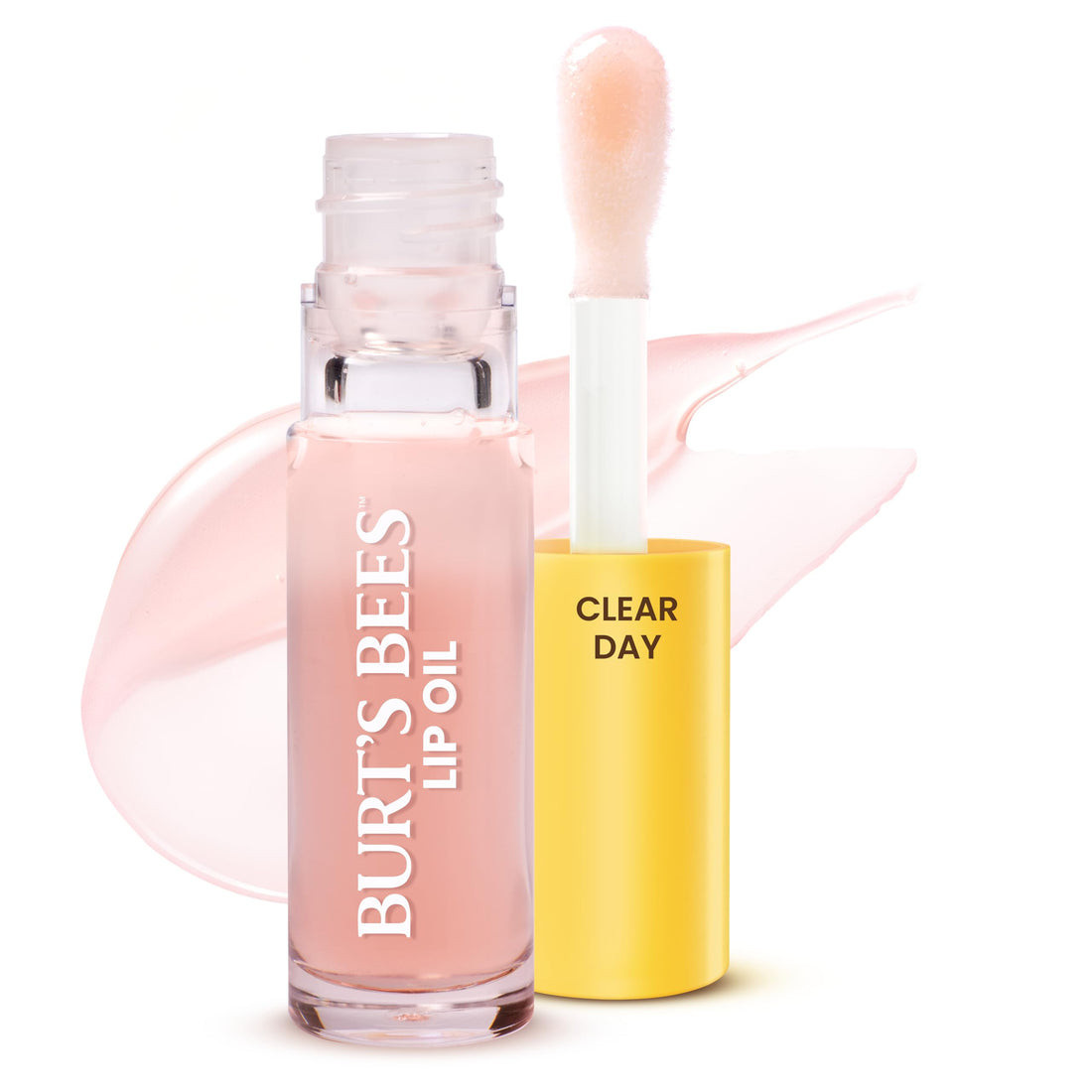 Burt's Bees Lip Oil Clear Day, Instant Hydration, Nourishes and Softens Lips, Tint Free, High Shine Finish, Responsibly Sourced Jojoba Oil, Non Sticky, Wand Applicator, 0.15 Ounce Halalzen