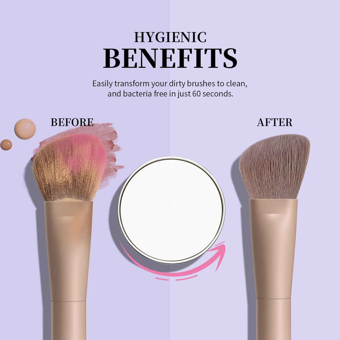 DUcare Makeup Brush Cleaner – Solid Soap Cleanser & Silicone Pad | Clean synthetic & natural bristles. Clean Beauty Blenders. Keep brushes soft. Coconut oil formula. For daily use & travel. Halalzen