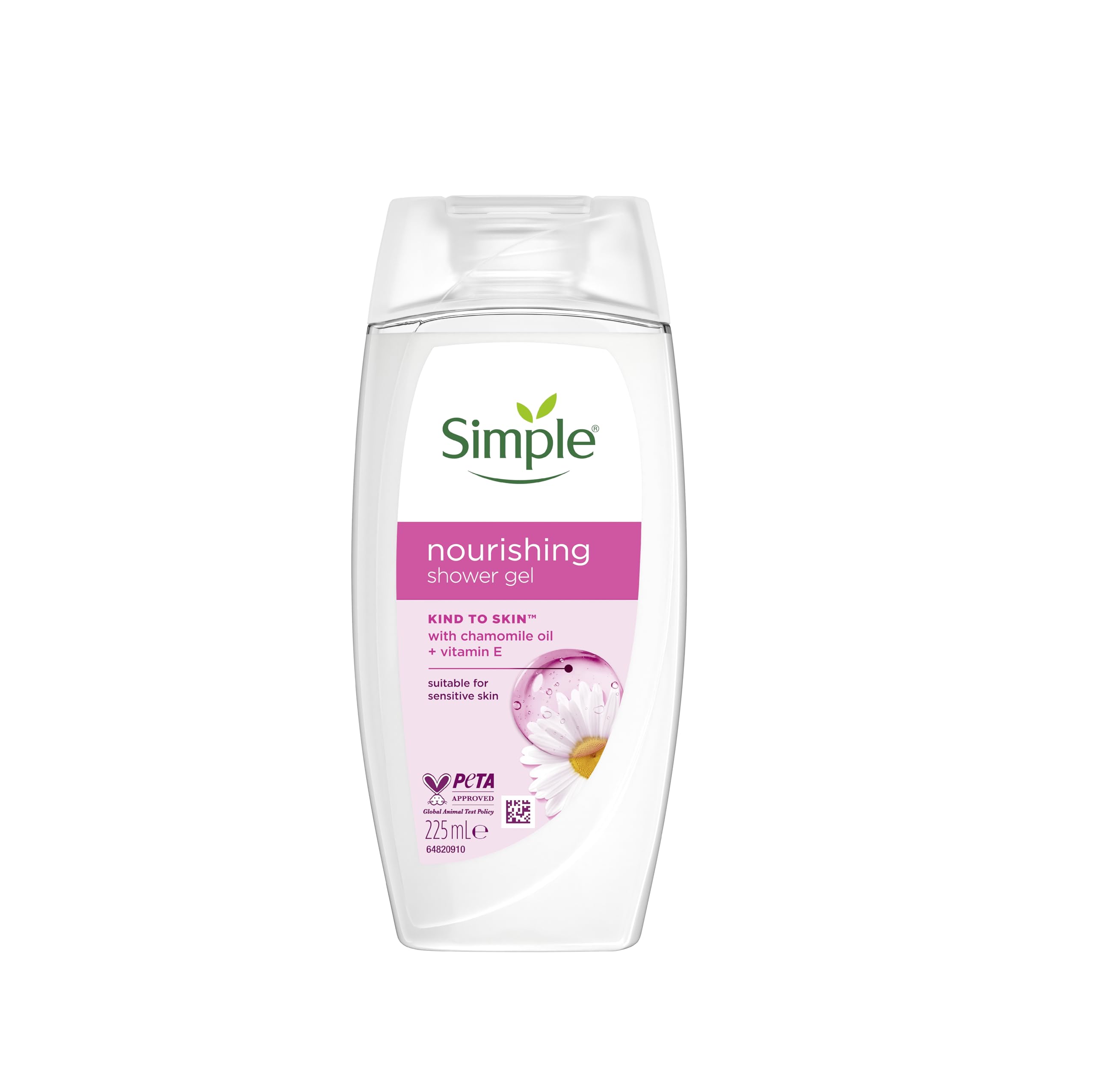 Simple Kind to Skin Kids Hypoallergenic Hair & Body Wash pack of 6 with chamomile oil shampoo for kids 225 ml, White