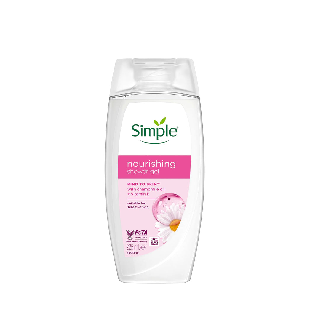 Simple Kind to Skin Kids Hypoallergenic Hair & Body Wash pack of 6 with chamomile oil shampoo for kids 225 ml, White