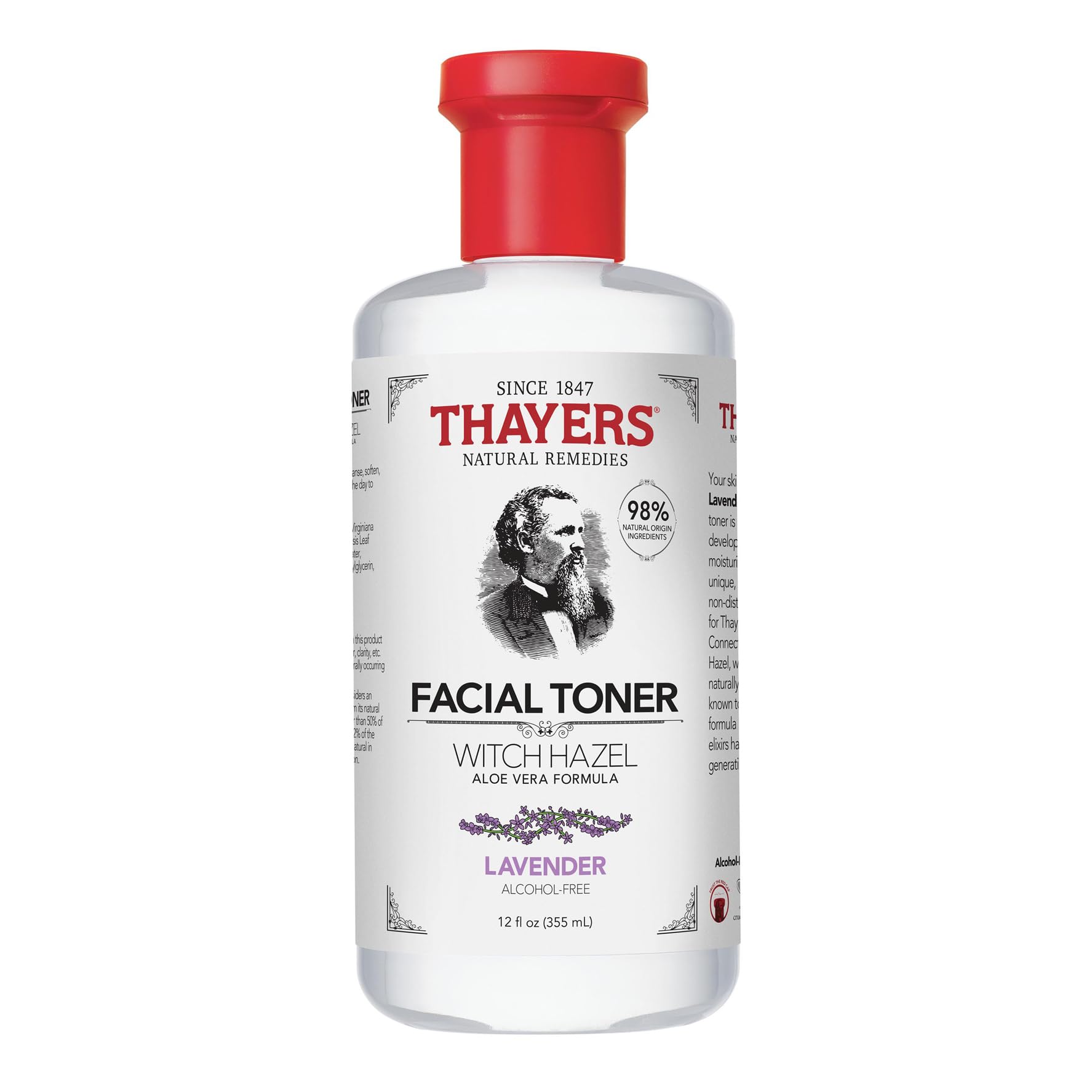 Thayers Witch Hazel Facial Gentle Rose Petal Toner Lotion with Organic Aloe Vera, All Day Hydration, Redue Pores & Improve Skin Texture, Vegan & Alcohol Free, 355ml