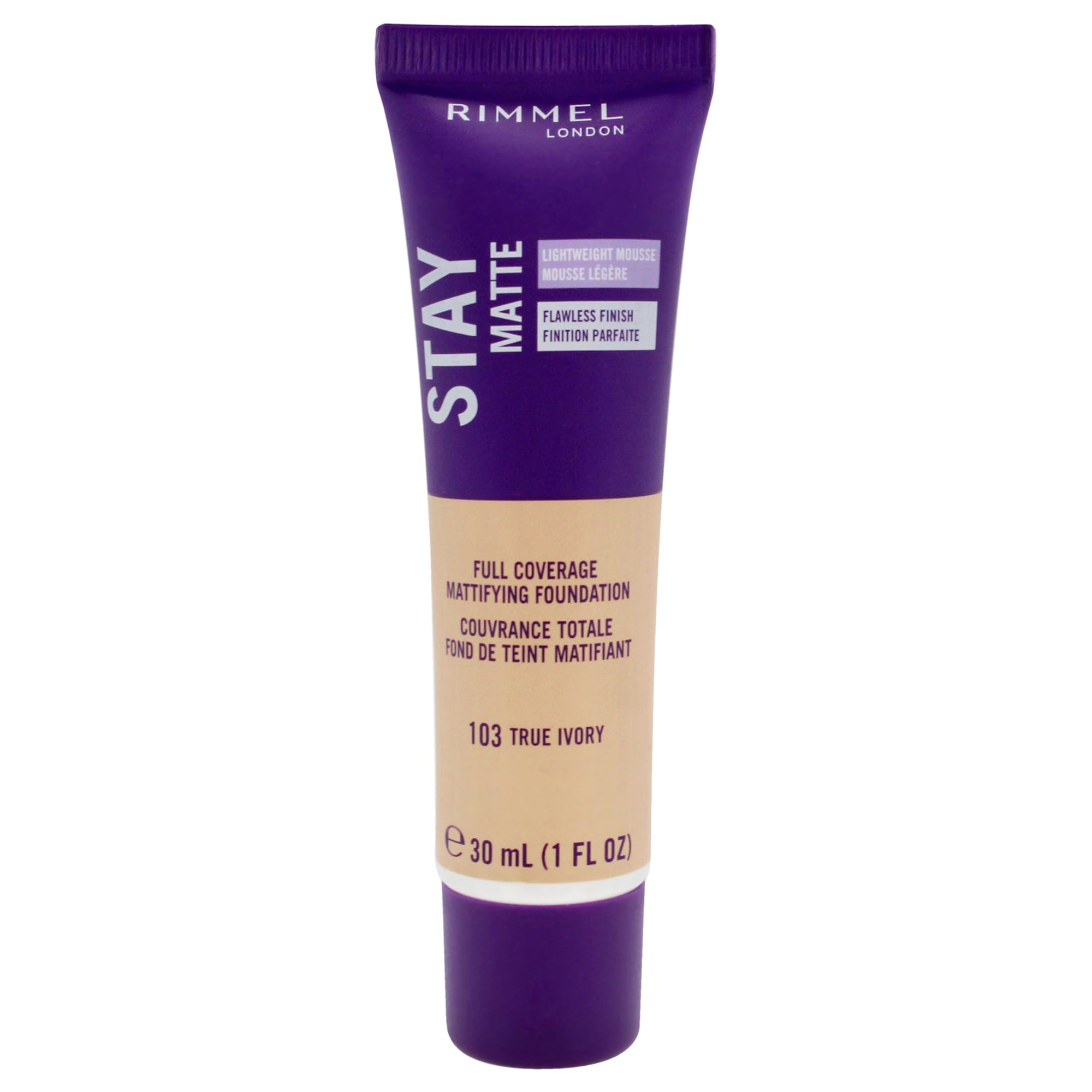 Rimmel London Stay Matte Liquid Mousse Foundation, Good Coverage and Oil-Free Formula, Soft Beige, 30 ml Halalzen