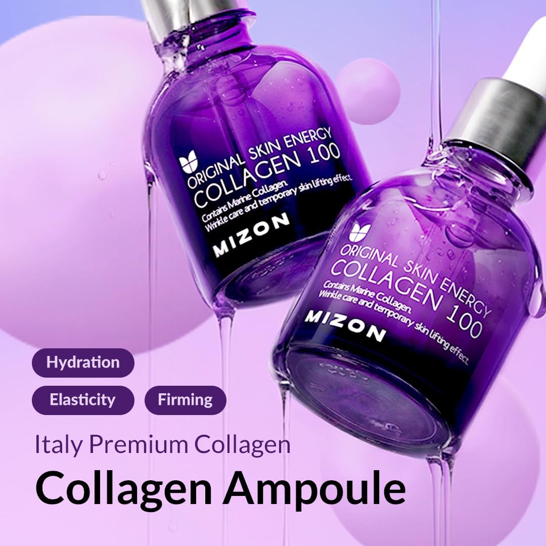 [MIZON] COLLAGEN 100 (30ml) Korean Skincare - Marine collagen serum for face - Intensive anti-aging treatment - Reduces wrinkles & fine lines - Hydration & Elasticity