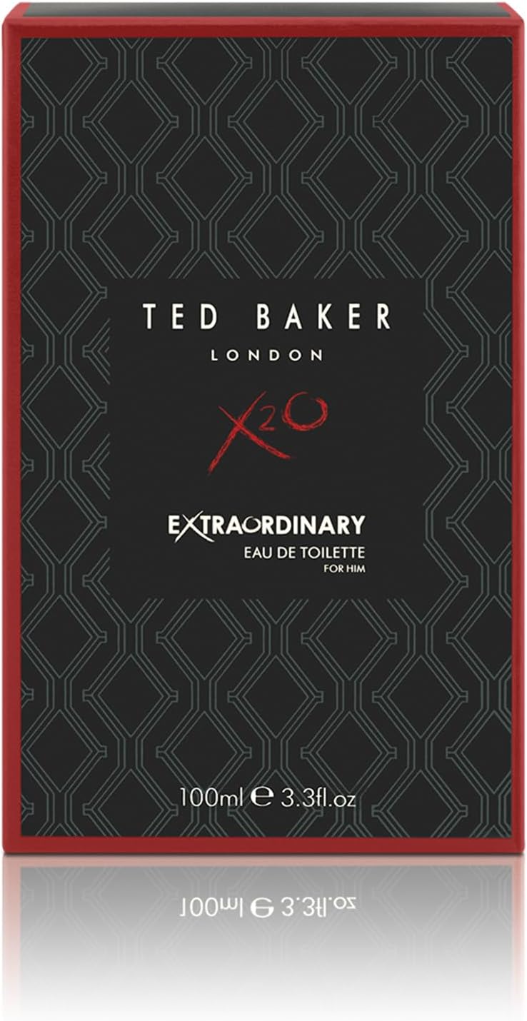 Ted Baker X20 Extraordinary Men’s Eau de Toilette, Oriental Spicy Fragrance with Tangerine, Cardamom, Lavender, Amber Long Lasting Masculine Scent For Him 100ml
