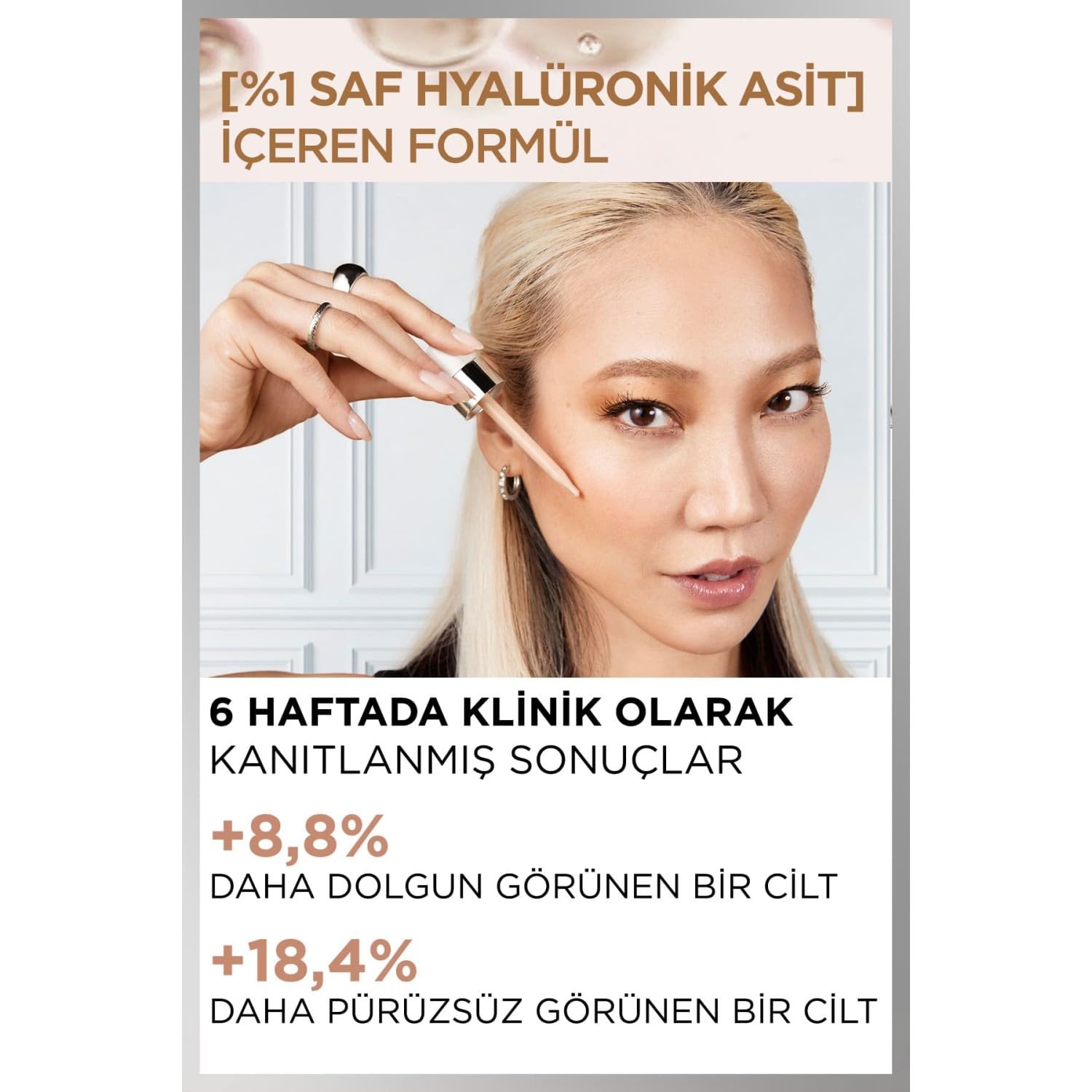 L'Oréal Paris Nude Tinted Serum for Face, Plumping and Hydrating Face Makeup, 1 Percent Pure Hyaluronic Acid, Nude Foundation to Cover, Replumps and Hydrates Skin in One Hour, Shade 4-5 Medium Halalzen