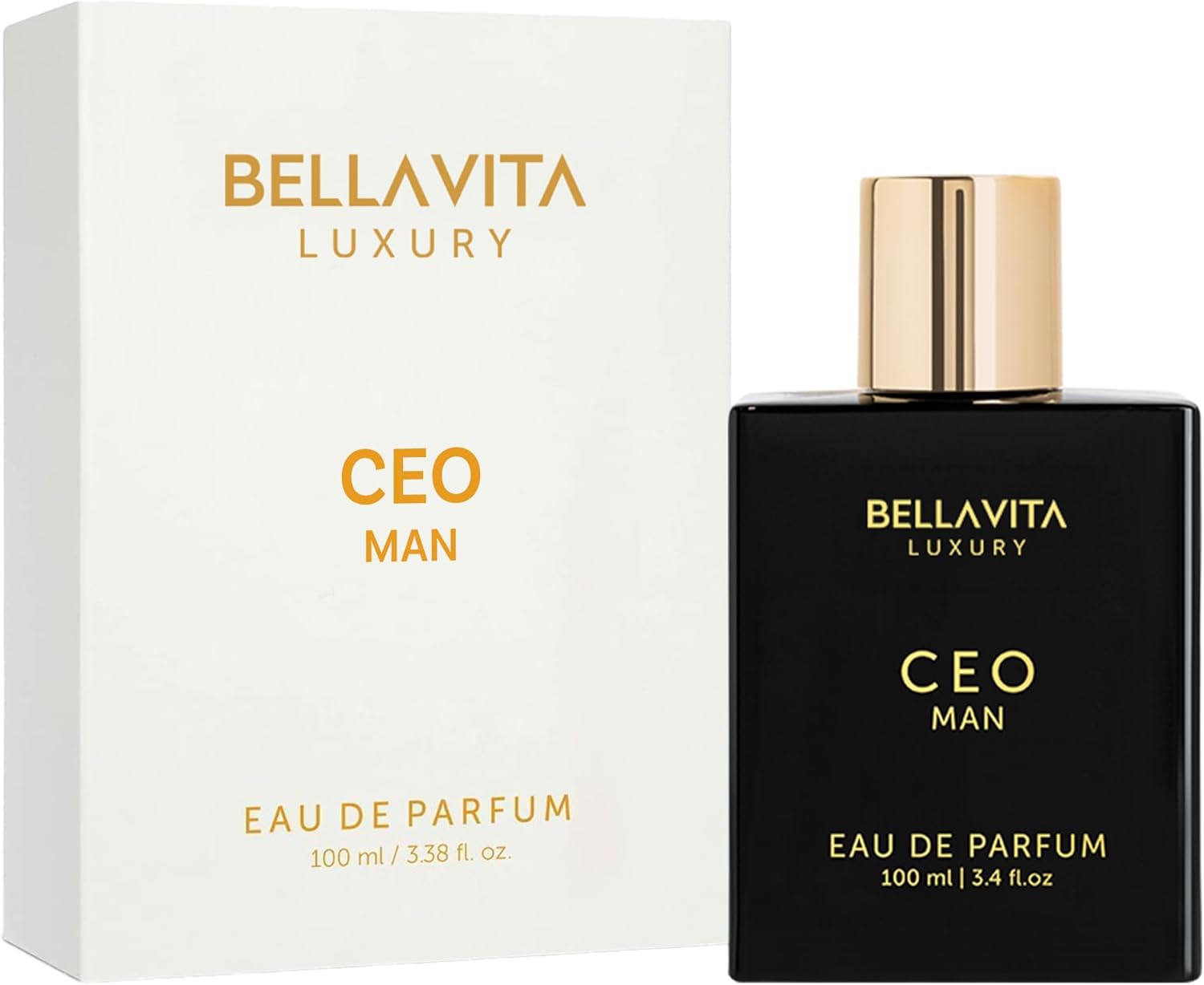 Bellavita Luxury CEO MAN Eau de Parfum | 100 ml (3.4 fl.oz.) | Perfume for Men | Mandarin, Lemon, Lavender, and Vetiver Notes | Long Lasting Men's Fragrance