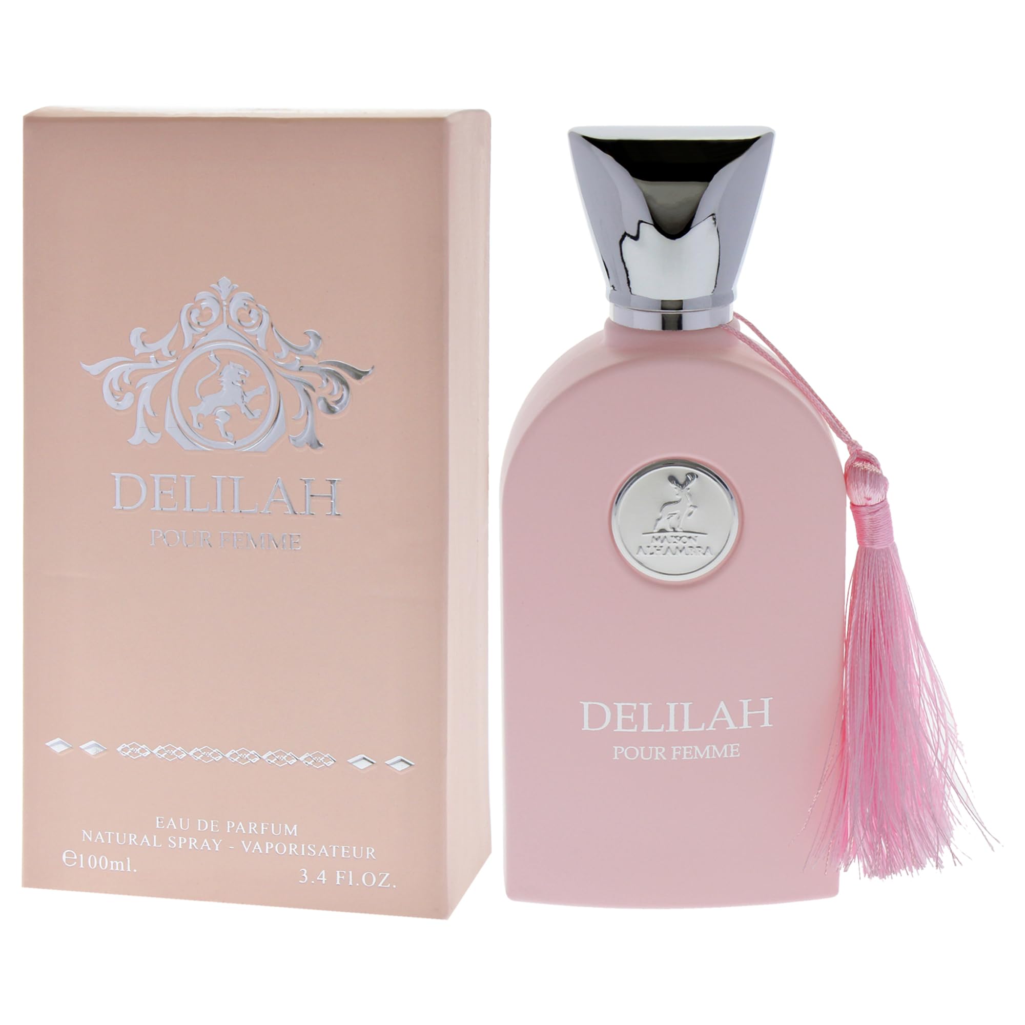 Lattafa Maison Alhambra Delilah Pour Femme Eau de Parfum Spray for Women, 3.4 Ounce / 100 Ml