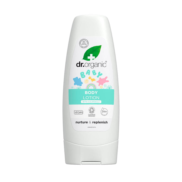 Dr Organic Calendula Baby Lotion, Fragrance Free, Skin Soothing, Sensitive Skin, Natural, Vegan, Cruelty-Free, Paraben & SLS-Free, Organic, 200ml