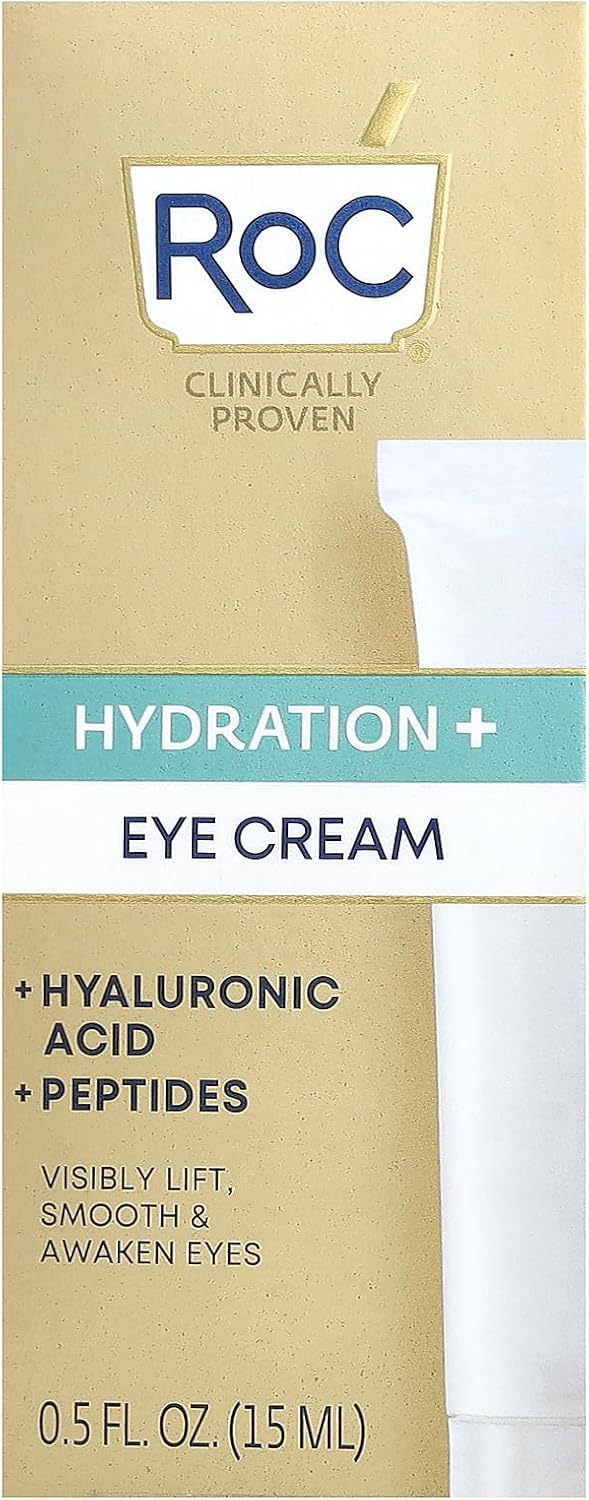 RoC Multi Correxion Hydrate + Plump Eye Gel-Cream | For Dark Circles & Puffy Eyes, With Caffeine & Hyaluronic Acid | 15 ml