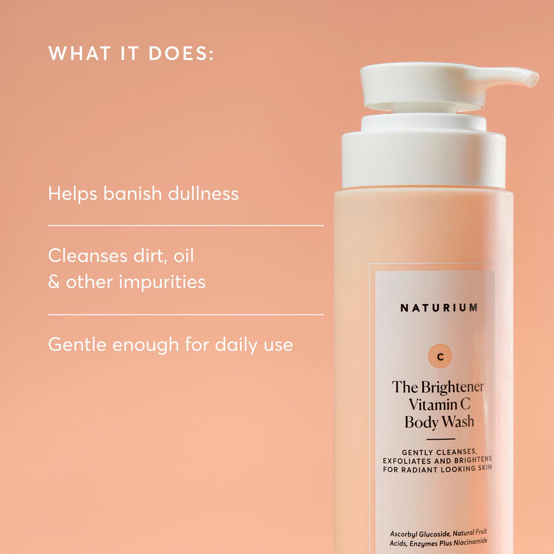 Naturium The Glow Getter Multi-Oil Hydrating Body Wash, Gentle Cleanser, 16.9 oz