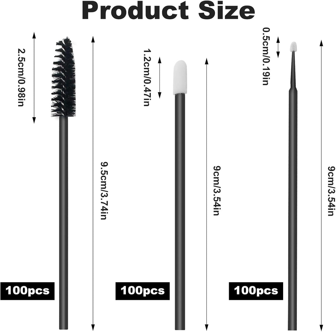 150 Disposable Mascara Wands & Lip Wands Set, 50 Eyelash Brushes, 50 Lip Brushes, 50 Micro Brushes with Organizer Box, Makeup Tool Kit for Eyelash Extensions Halalzen
