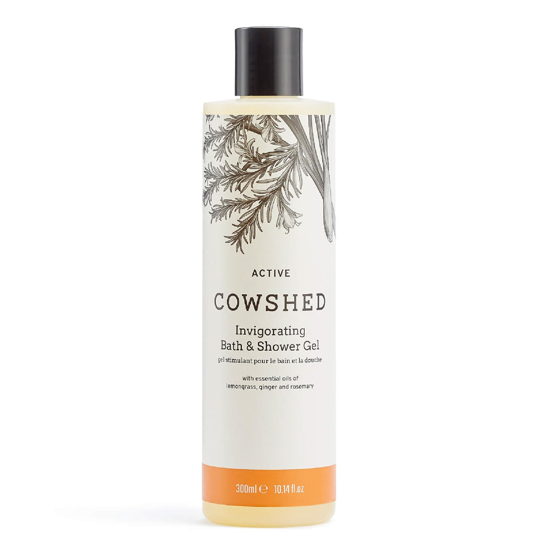 Cowshed Bath & Shower Gel 300ml | Replenish Uplifting Body Wash for Women & Men | Natural Body Wash, No Parabens | Hydrating Vegan Shower Gel with Red Mandarin, Bitter Orange and Grapefruit