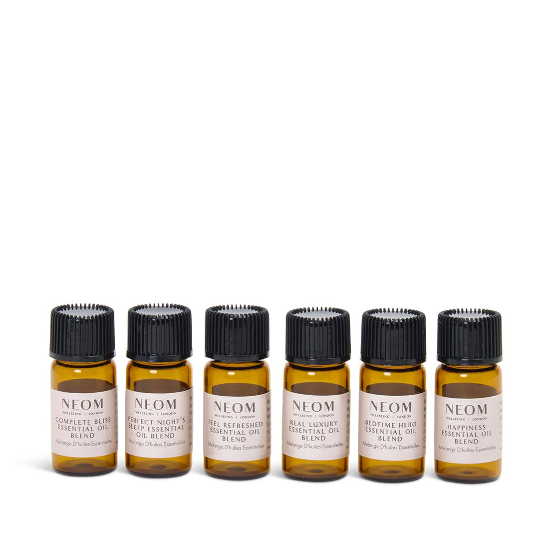 NEOM Essential Oil Blend Scent Discovery Set, 6 x 3ml Mini Size I Our Bestselling Blends I Compatible with Neom Wellbeing Pod or Wellbeing Pod Luxe I 100% Natural