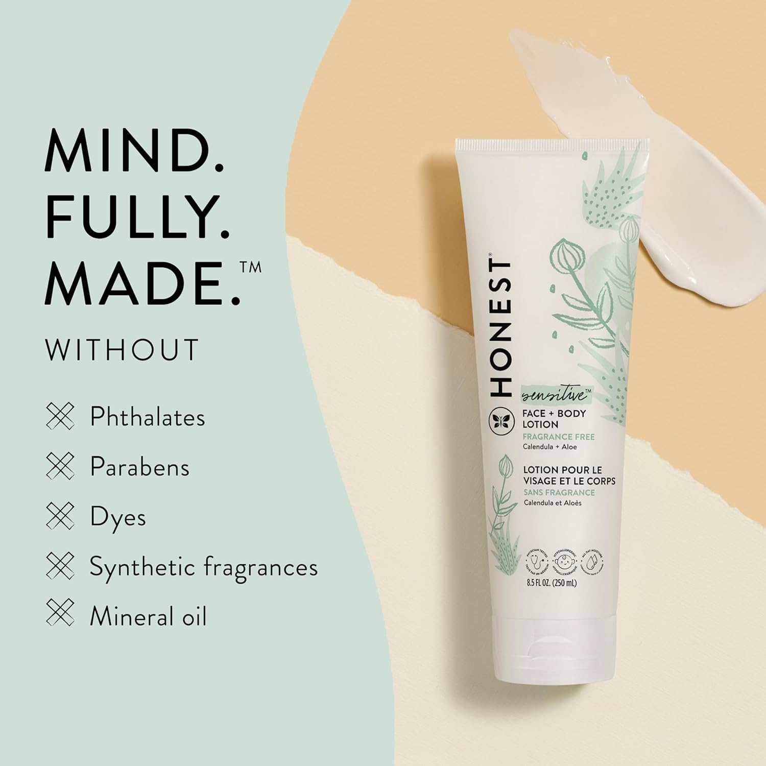 The Honest Company Hydrating Face Body Lotion, Fast Absorbing, Naturally Derived, Hypoallergenic, Lavender Calm, 8.5 fl oz Halalzen