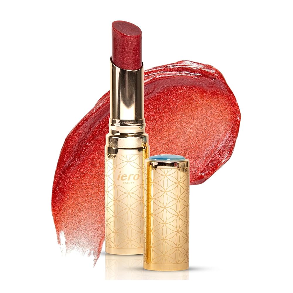 ieró Beauty Luminous pH Lip Balm, Moisturizing Vegan Tinted Lip Balm, 3-in-1 Soothing Lip Serum + Plumping Balm + pH Reactive Tint, Shea Butter & Vitamin E, Made in Italy - 0.088oz