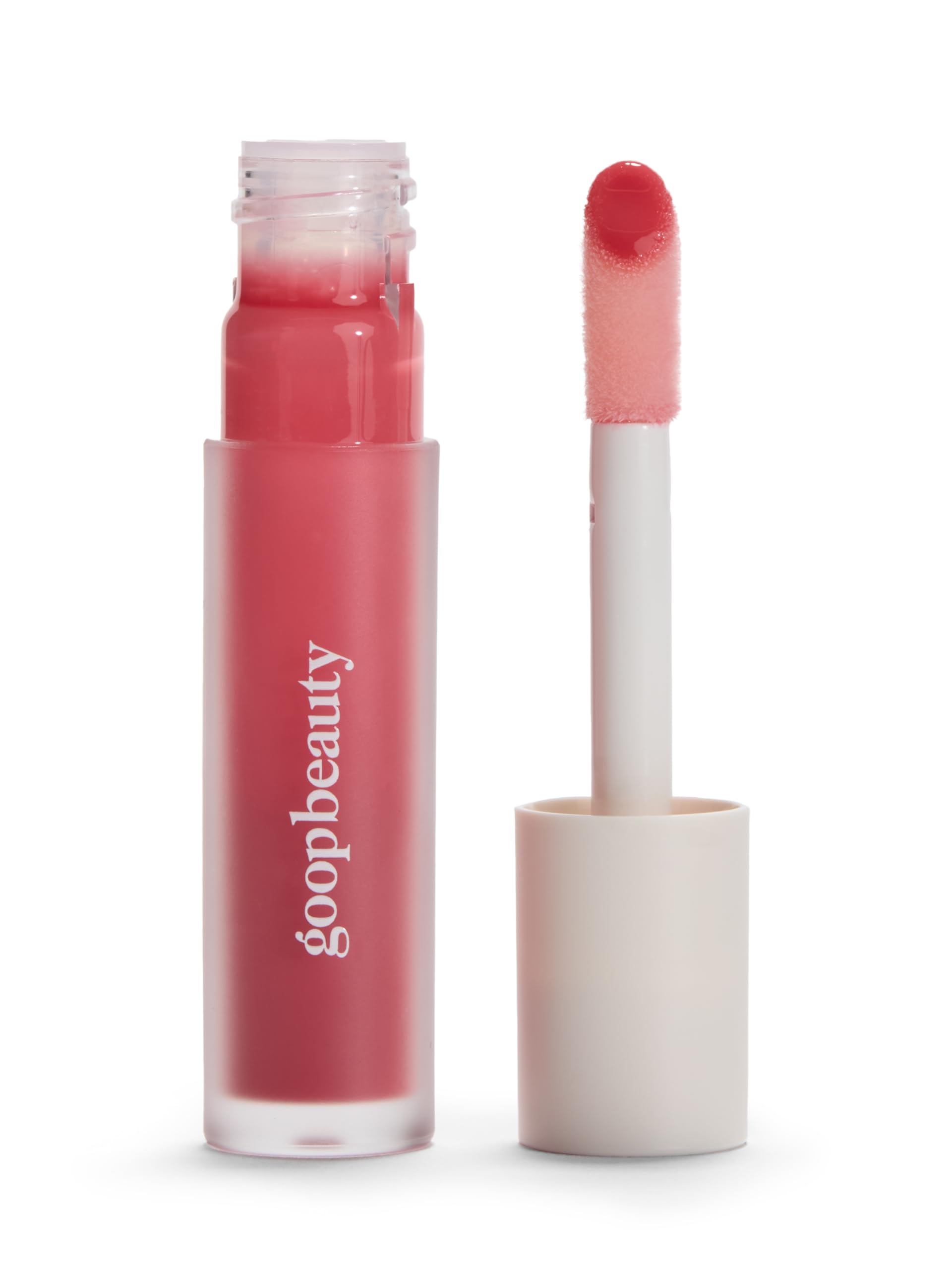 goop Beauty Hydra-Barrier Gel Gloss | Hydrating Lip Gloss to Moisturize & Plump Lips | Hyaluronic Acid & Vitamin E | Glaze - Palest Clear Pink | 0.13 oz