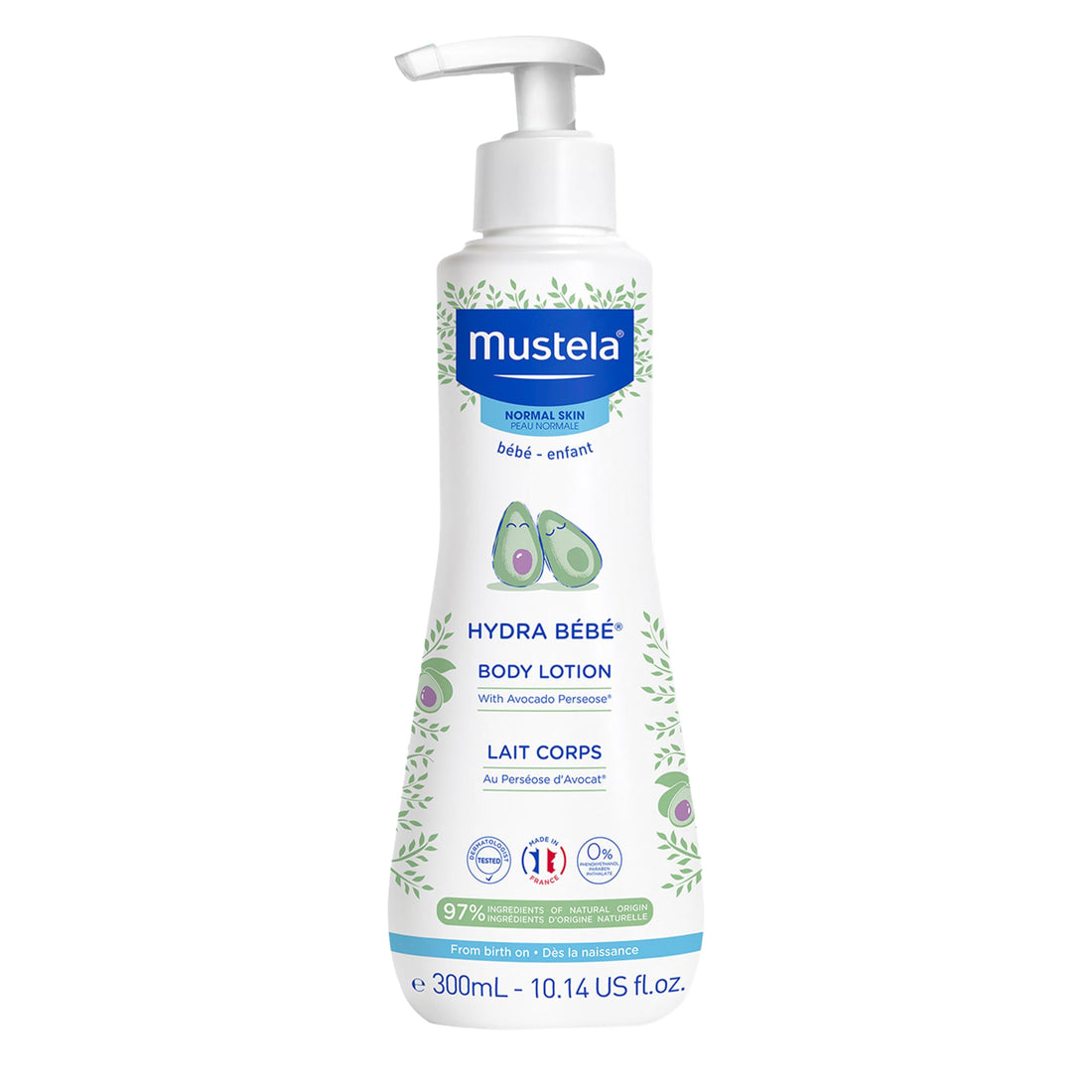 Mustela Hydra Bebe Body Lotion - Daily Moisturizing Baby Lotion with Natural Avocado, Jojoba & Sunflower Oil – Various Sizes Halalzen