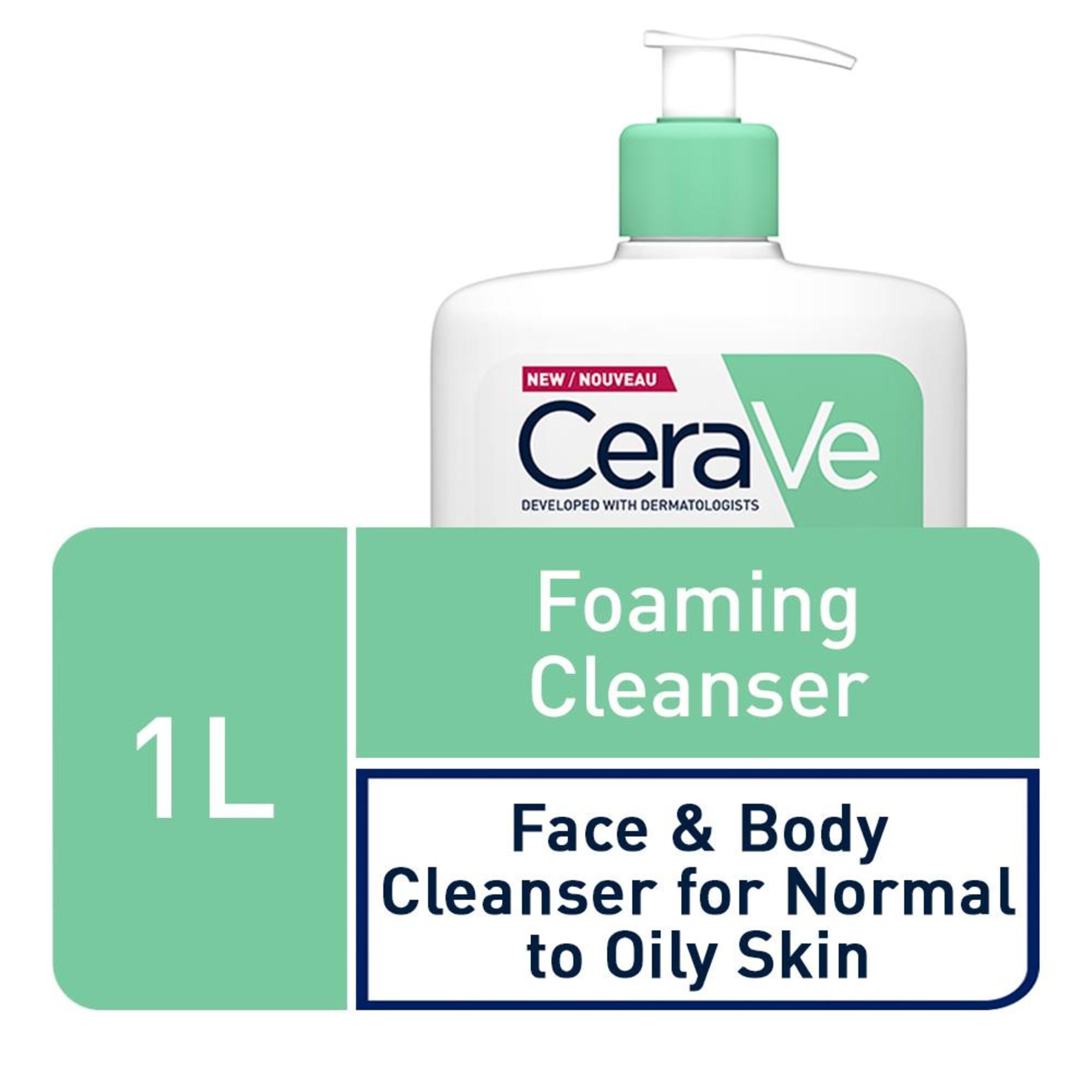 CeraVe Foaming Cleanser for Normal to Oily Skin with Niacinamide and 3 Essential Ceramides