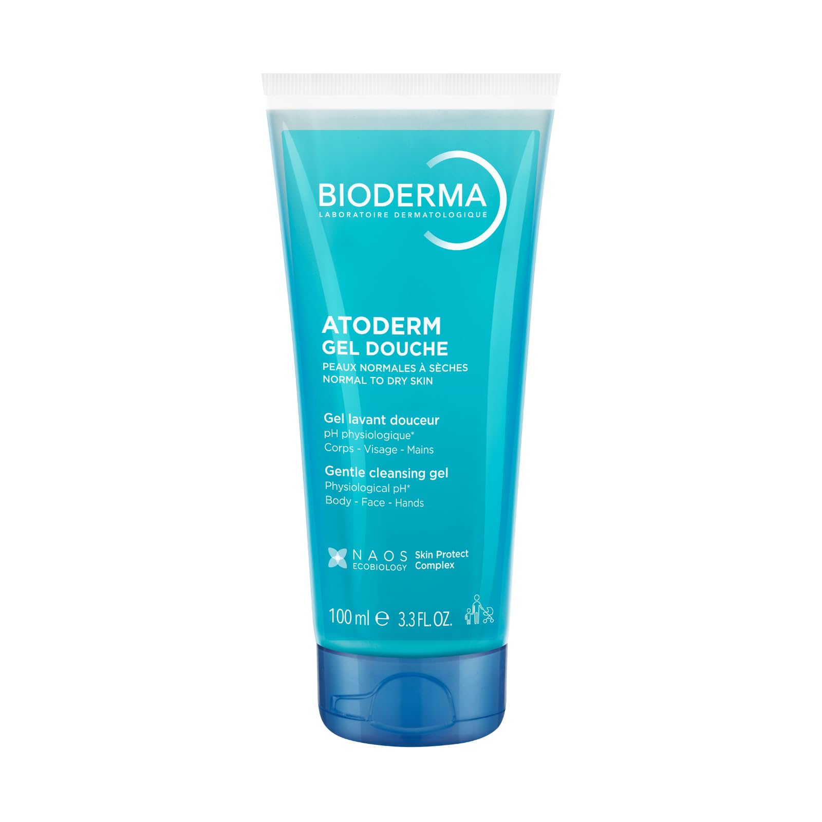 Bioderma Atoderm Shower Gel - Body Wash for Normal, Dry & Sensitive Skin, Gentle Cleanser that Softens & Protects Skin, Soap Free, Subtle Fragrance - 1L