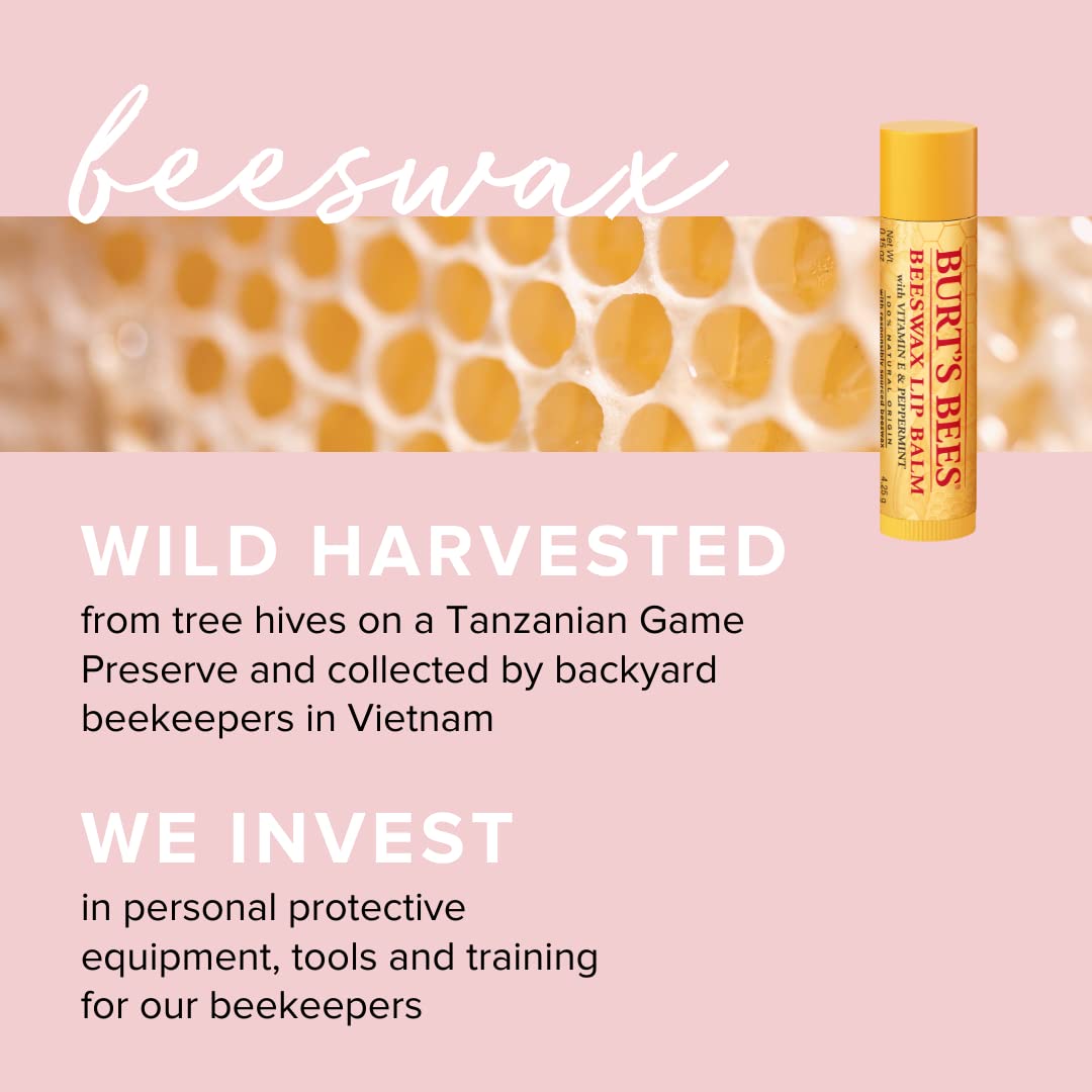 Burt's Bees Lip Balm Multipack, Chapstick Lip Balms With Beeswax And Vitamin E, Duo Value Pack, 2x4.25g Halalzen