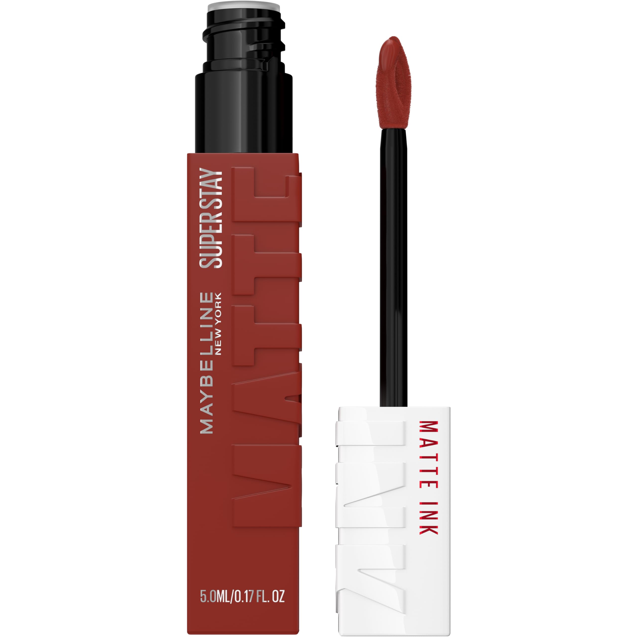 Maybelline Super Stay Matte Ink Liquid Lipstick Makeup, Long Lasting High Impact Color, Up to 16H Wear, Mover, Brown, 1 Count, Packaging May Vary