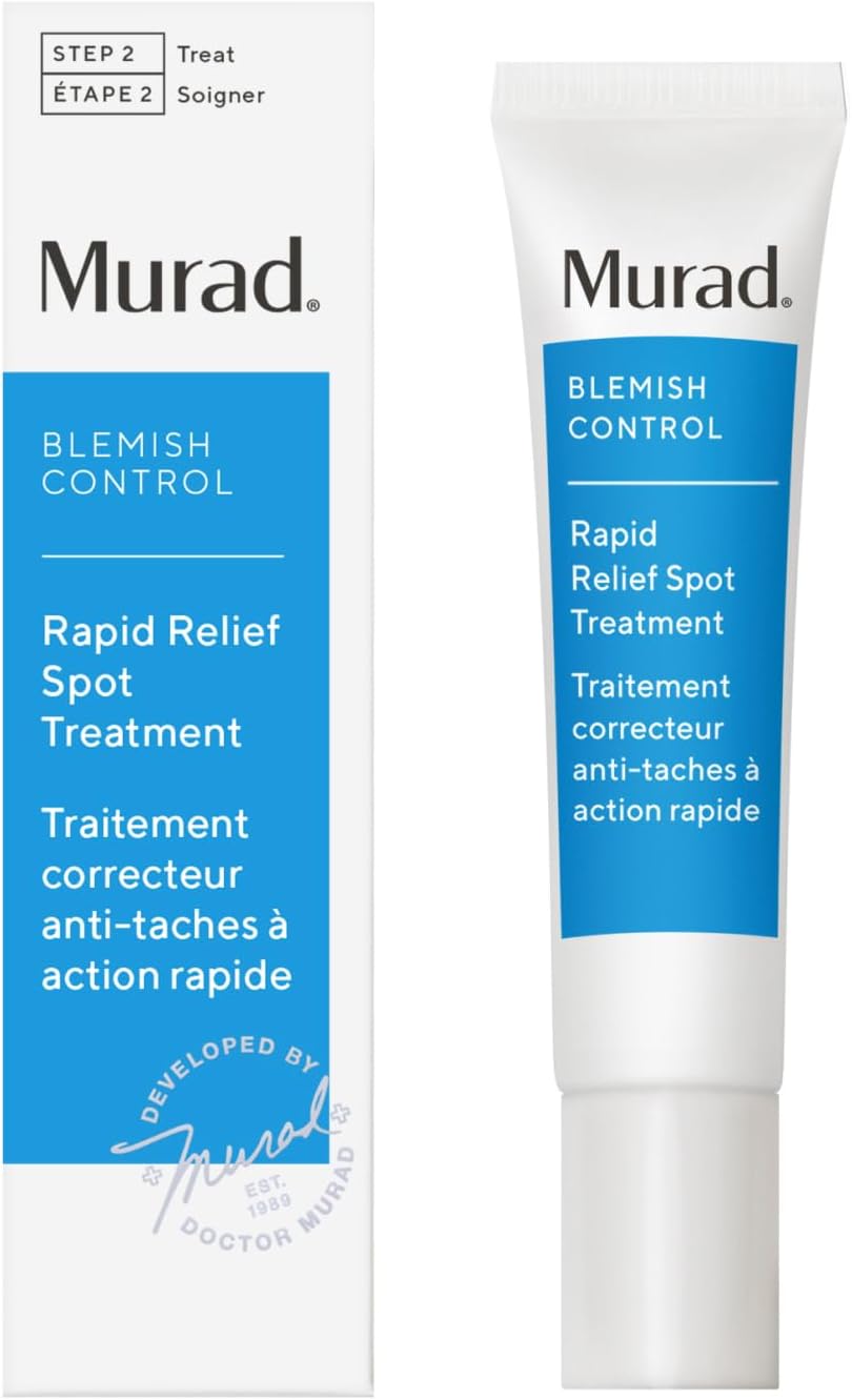 Murad Rapid Relief Spot Treatment - Blemish Control Max Strength 2% Salicylic Acid Gel - Fast Blemish Relief - Instant Blemish Spot Treatment - 15ml Clear Gel for Face Halalzen
