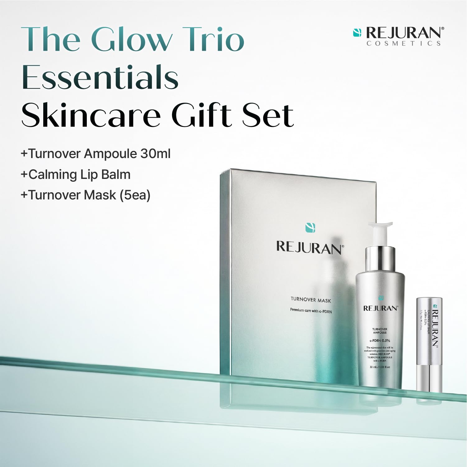 REJURAN® Dual Effect Ampoule, DOT DUAL c-PDRN® - Salmon DNA Face Serum for Deep Rejuvenation, Wrinkle Care, Firming, Skin Elasticity with Visible Anti-Aging Results. Korean Skincare (1.01 fl oz) Halalzen