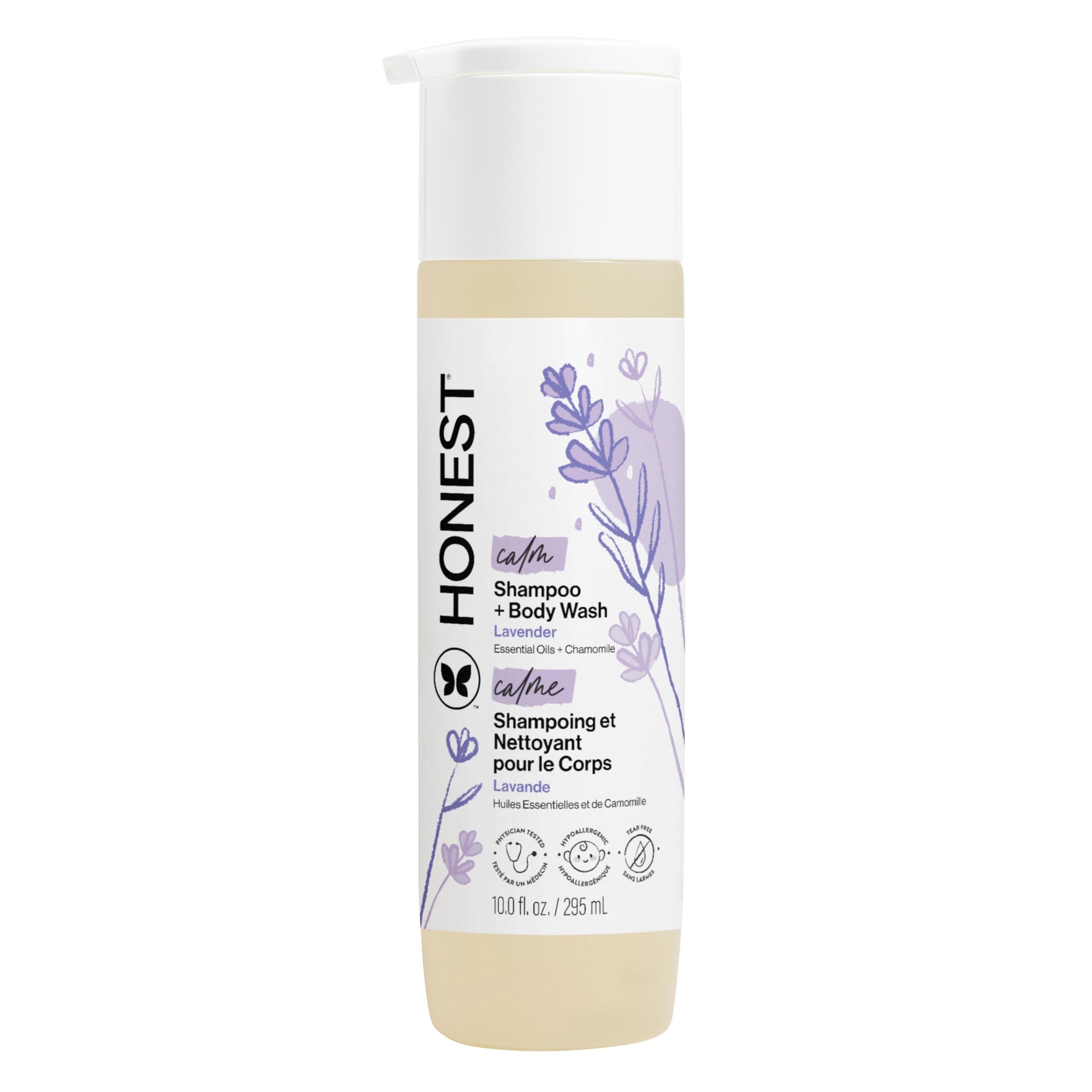 The Honest Company 2-in-1 Cleansing Shampoo Body Wash Gentle for Baby, Naturally Derived, Tear-free, Hypoallergenic, Lavender Calm, 18 fl oz Halalzen