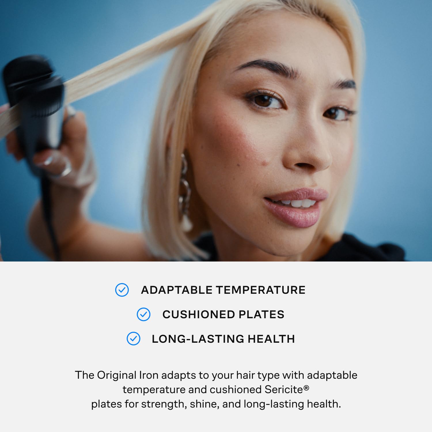 CLOUD NINE The Classic Original Iron Black | Hair Straighteners for Women | Professional Ceramic Straightener Gift Set | 100–200°C Temperature Control | Frizz Control Halalzen