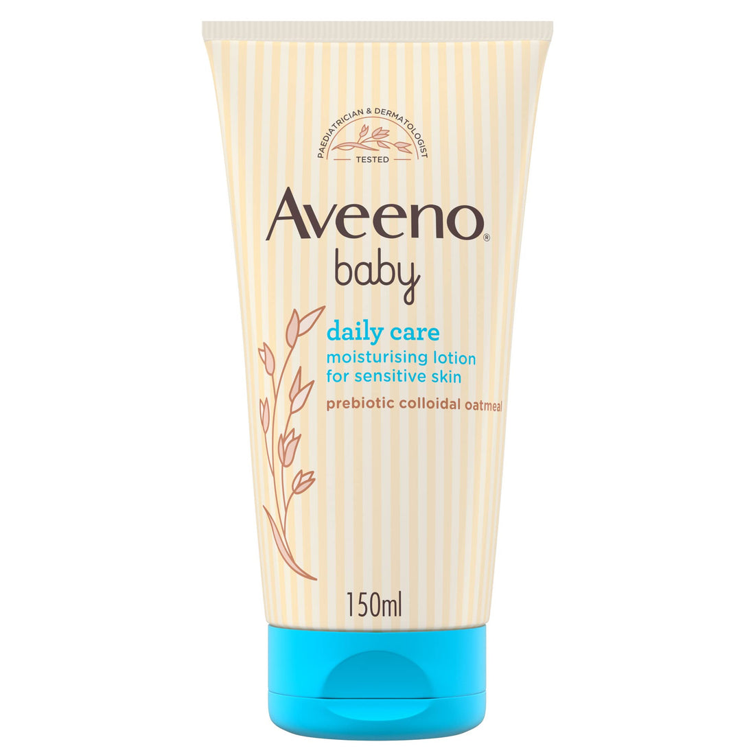 Aveeno Baby Daily Care Moisturising Lotion (3 x 150ml), Soothing Baby Cream to Provide 24-Hour Hydration Suitable for Newborns and Infants, Gentle Lotion for Dry, Sensitive Skin Prone to Eczema