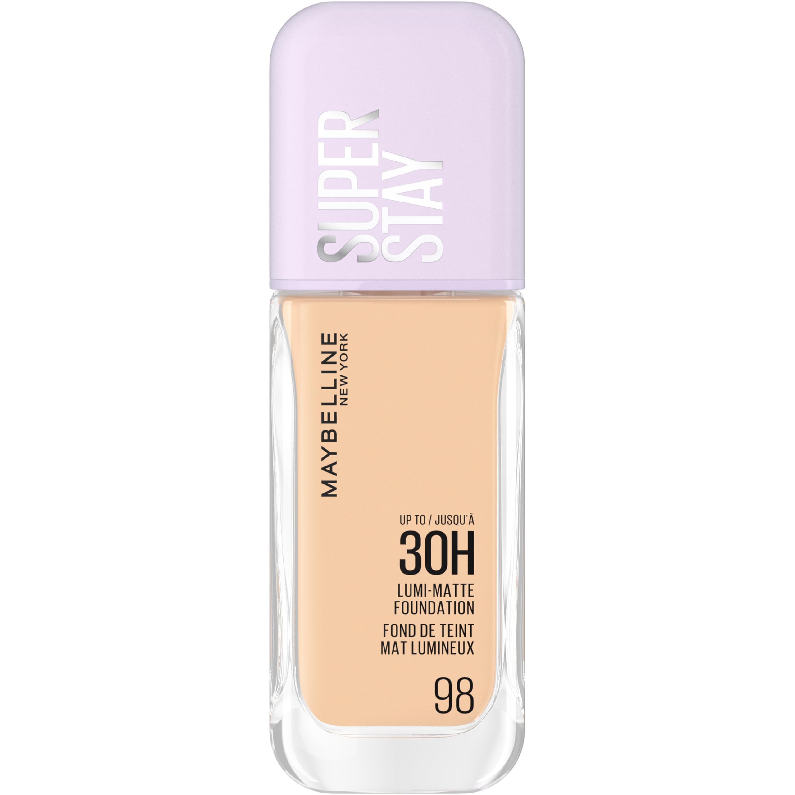 Maybelline New York Super Stay up to 30HR Lumi-Matte Foundation, Medium-Full Coverage, Vegan Formula*, Amino Acids, Niacinamide, Vitamin E, All Day Wear - Shade: 118 Halalzen