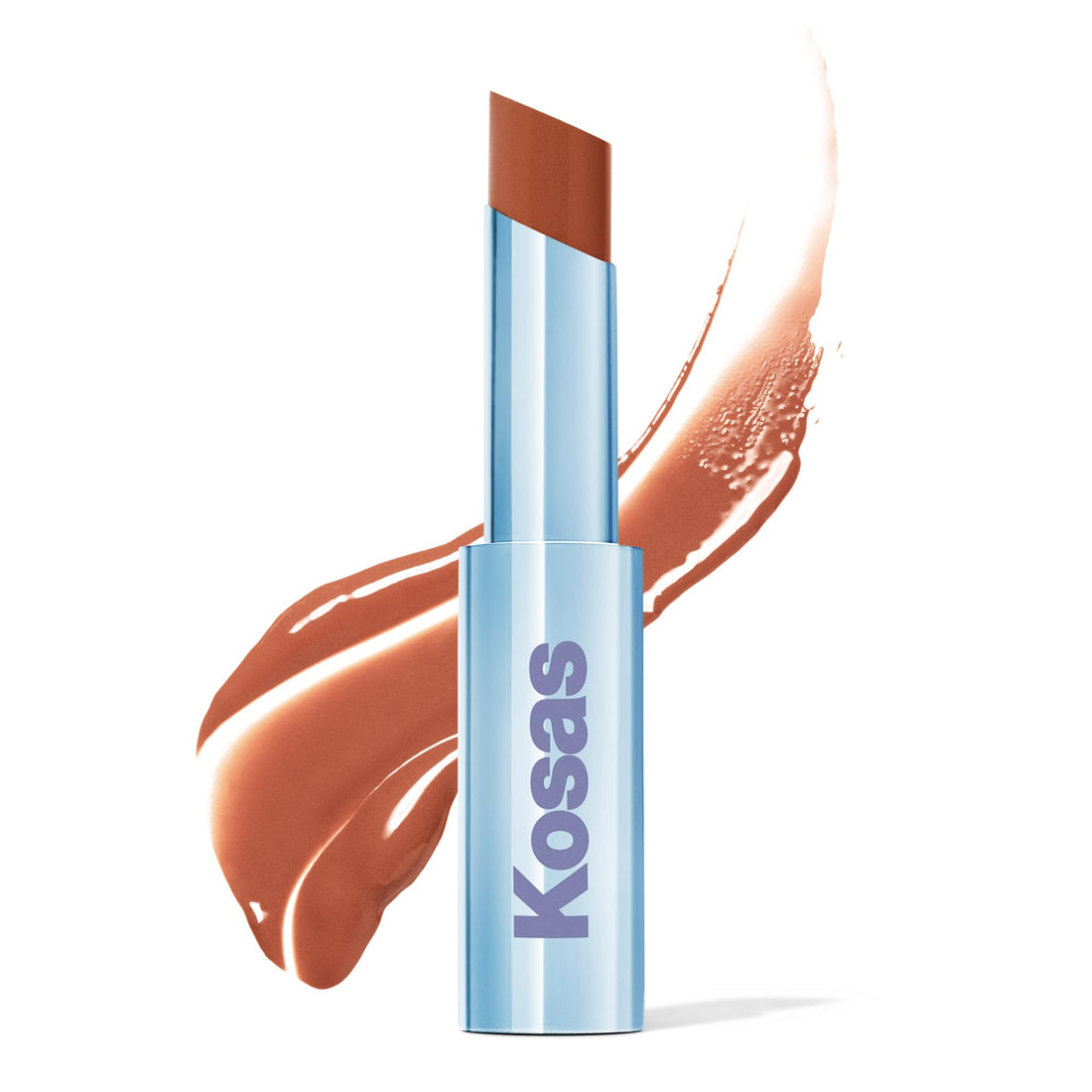 Kosas Wet Stick Moisturizing Shiny Sheer Lipstick with Ceramides, Hyaluronic acid, Peptides and Mango Butter - Soothes, Softens, and Moisturizes Lips – Heatwave